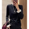 S.Y.C【黑天鹅】100美丽诺羊毛女士紧身T恤长袖针织内搭 商品缩略图0