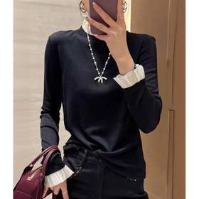 S.Y.C【黑天鹅】100美丽诺羊毛女士紧身T恤长袖针织内搭