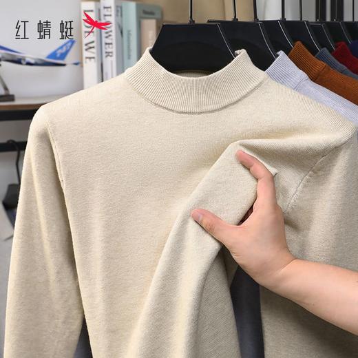甄选 | 红蜻蜓针织衫男半高领保暖长袖打底衫2025秋冬季新款中年爸爸毛衣 商品图1