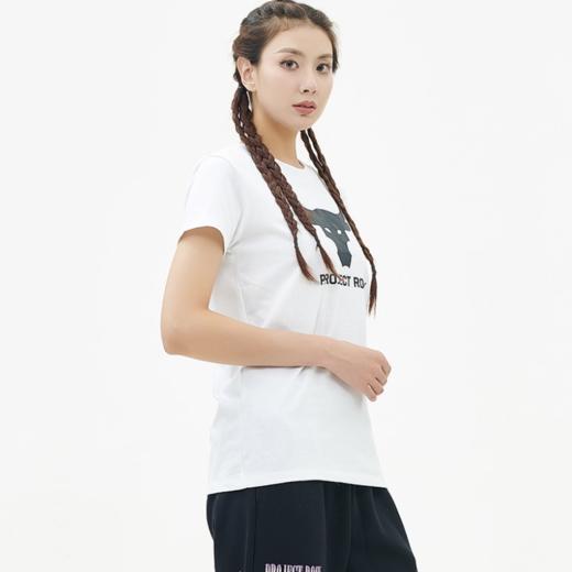 【双12抄底福利一口价】【如无库存，将做退款】
安德玛UA女子PROJECT ROCK强森ALL DAYS印花短袖T恤1382701-100 商品图1