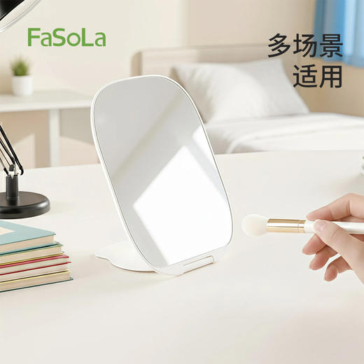FaSoLa桌面小镜子可爱化妆镜子折叠便携学生宿舍用喵托化妆镜 商品图5
