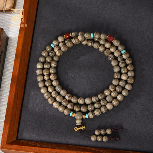 时尚新宠丨天然文莱沉香项链 7.8mm*96颗 15克 SP9067 商品图0