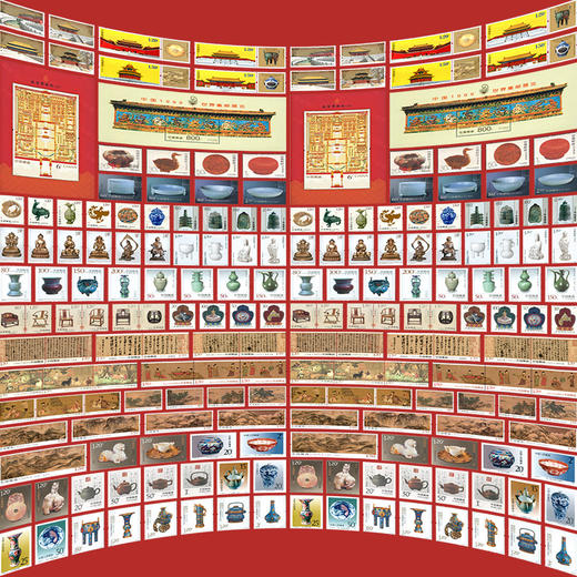  【赠故宫邮票两枚】纪念故宫博物院100周年！《百年紫禁城》绸缎珍邮册，百枚馆藏文物邮票，可扫码验真伪，还送主题礼袋，限量2000册 商品图4