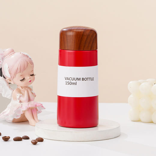 【日常饮水304不锈钢保温杯】小巧便携学生情侣水杯 女高颜值木纹迷你口袋杯 商品图7