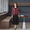 FW 8531中长款两件套连衣裙气质优雅修身妈妈装a字裙 商品缩略图1