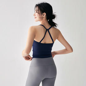 跃牌【轻匀系列】冬季磨毛美背瑜伽背心速干健身上衣跑步运动背心女WX6055