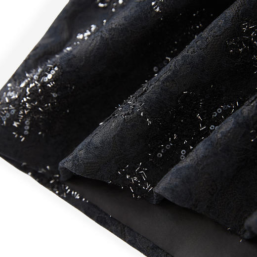 「高货wl」全新升级【铂金会员220/天猫299/差价79】(01307)洛诗琳法式重工银丝刺绣半身裙2025秋季气质蕾丝直筒裙女 商品图3