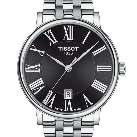 天梭Tissot卡森系列石英男表黑盘钢带 T122.410.11.053.00 商品图1