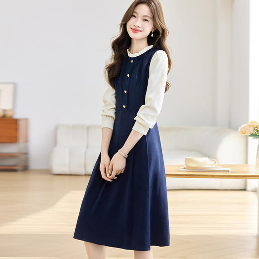 气质收腰显瘦A字长裙子，洋气漂亮连衣裙CC-ML-260 商品图2