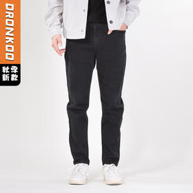 DRONKOO 2025 正常腰表袋侧唛后右袋刺绣线高弹中厚牛仔长裤