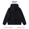 WT251SDSA男士秋冬新款痞帅男装极简风撞色格子拉链开衫抽绳连帽卫衣潮 商品缩略图5