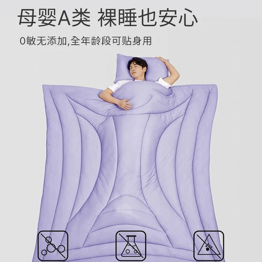 礼兀 蚕丝德绒养肤控温被 深睡控温被透气被子被芯 商品图1