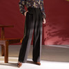 QS秋冬垂感气质长裤秋季新款羊毛混纺阔腿休闲裤女1729 商品缩略图0