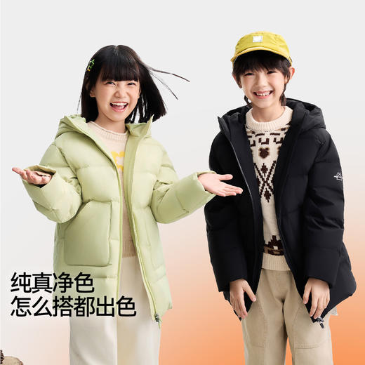 男女童中长款羽绒服冬季新款安奈儿童装EM545633 商品图1