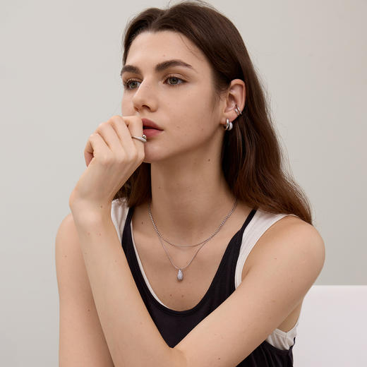 ARSIS｜流光系列 水滴波光双层项链 商品图1