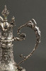 独角鹿西洋古董19世纪德国Posen工坊签名出品洛可可风格古典藤叶及人物主题纯银精雕装饰菱格纹切割玻璃单耳酒壶一对 商品缩略图4