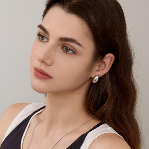 ARSIS｜流光系列 流光水滴豆豆耳钉 商品图5