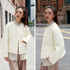 森马棉服女肌理菱格内搭宽松慵懒风2025冬季新款抽绳轻薄棉衣百搭 商品缩略图4