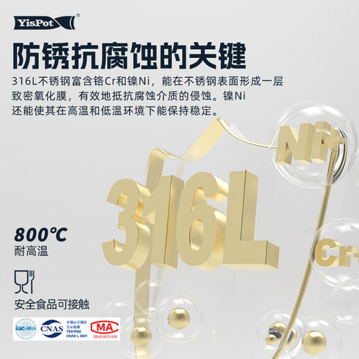 易铂YisPot不锈钢艾铂钠多功能料理盆316母婴级材质，⁥不易变形、‍耐摔耐高温→申布伦黄、安哥拉红、克莱因蓝三色可选 商品图5