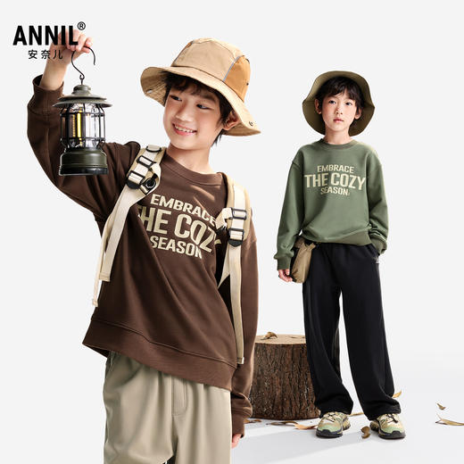男童圆领长袖卫衣秋季新款安奈儿童装EB531546 商品图1