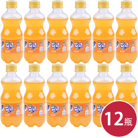 芬达橙味PET塑瓶300ml*12