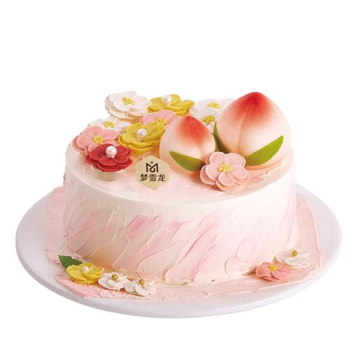 福桃献瑞 .纯牛乳冰淇淋蛋糕 |  梦雪龙 商品图1