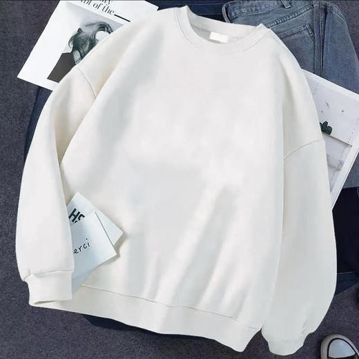 【秋季新款❗️港风圆领百搭卫衣】潮搭炸街，绵软触感，简约随性，男装男女春秋薄款印花套头情侣宽松长袖潮牌 商品图8