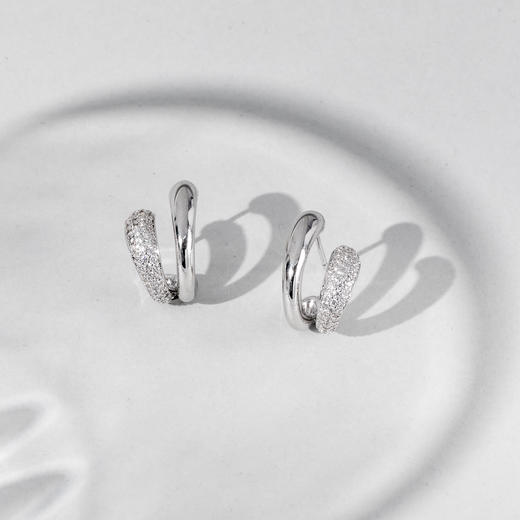 ARSIS｜流光系列 流光水滴双层耳圈 商品图6