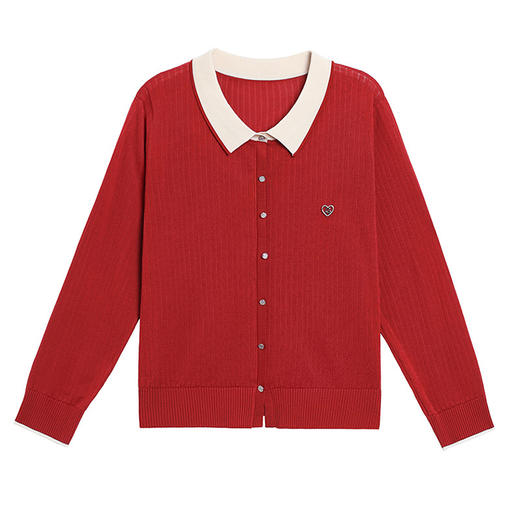 GZ5309-51 2025秋装新款洋气小衫短袖女宽松显瘦翻领针织衫半袖套头漂亮上衣 商品图4