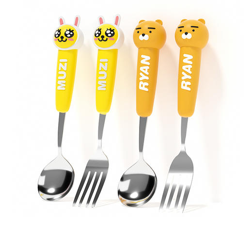 KAKAO FRIENDS卡通304不锈钢叉子勺子套装 商品图3