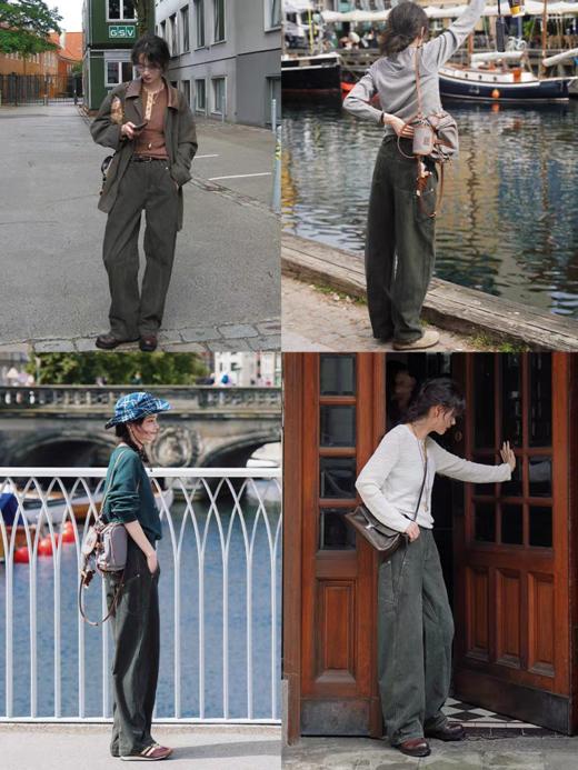 浮生八记/25C112/复古做旧弯刀彩色牛仔裤 商品图3