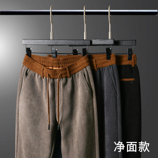 【柔和细腻耐穿 简约舒适百搭】罗蒙秋冬季灯芯绒加绒宽松直筒休闲裤（刺绣/净面 两款任选） 商品图2