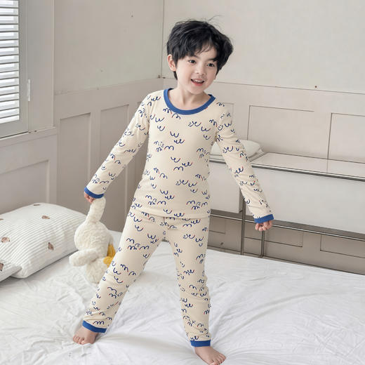 （两套5折）儿童睡衣套装纯棉 女童无骨家居服两件套 男宝宝秋衣秋裤内衣套装 商品图8