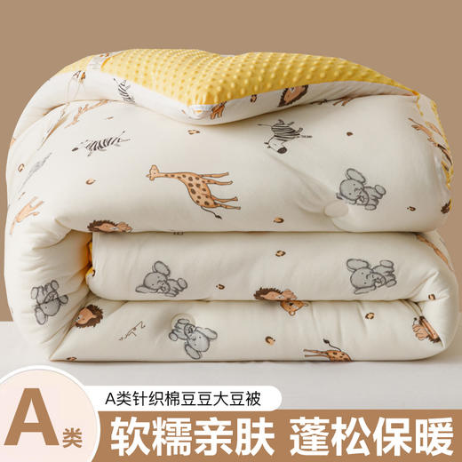 【软糯亲肤！蓬松保暖】A类母婴级，安心睡眠，豆豆绒被子大豆纤维被芯儿童针织棉学生宿舍四季秋冬被。rb 商品图4