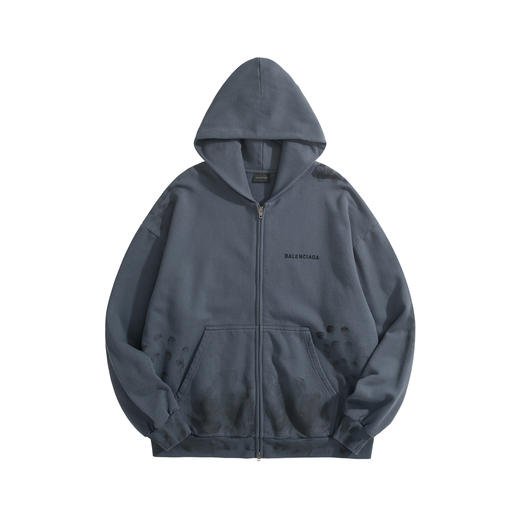 中性款脏旧刺绣连帽外套B00 商品图0