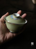 赋山堂丨庭芜绿花卉边纹 盖碗 单个茶具 手绘功夫岩茶泡茶器清新 商品缩略图2