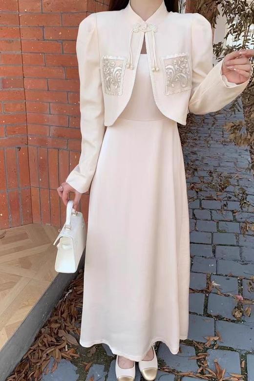 Le Malene 新中式盘扣流苏吊带披肩套装 19042 商品图3