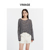 VIMAGE纬漫纪百搭慵懒风空调罩衫薄款宽松针织衫T恤2025春季新款V2301927 商品缩略图1
