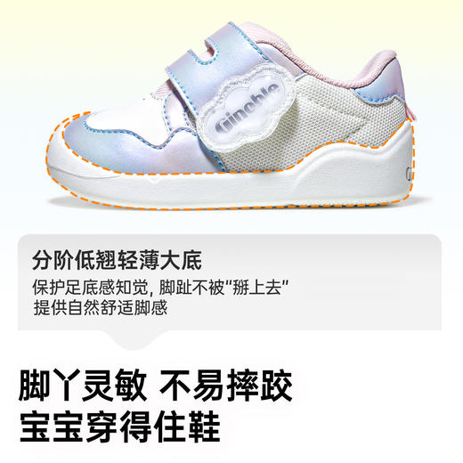 基诺浦机能鞋关键鞋学步鞋小彩云GB2419 商品图4