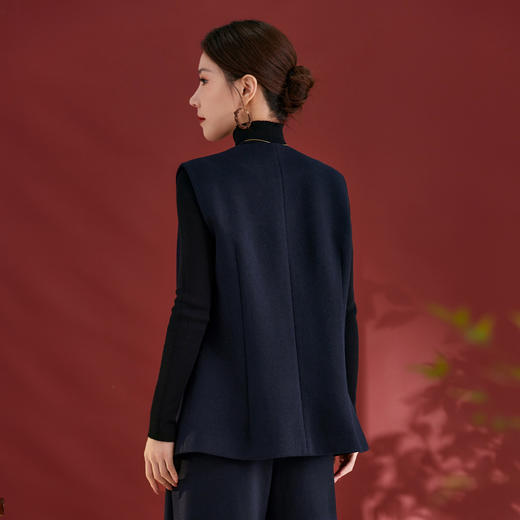 QS西装马甲女秋季新款外穿法式羊毛梭织气质百搭日常通勤上衣女2021 商品图3