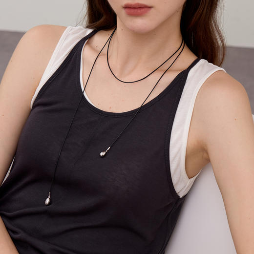 ARSIS｜流光系列 流光水滴皮绳项链 商品图5