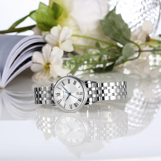 天梭(TISSOT)瑞士手表 卡森臻我系列小美人钢带石英女士时尚腕表送女友 T122.210.11.033.00 商品图3