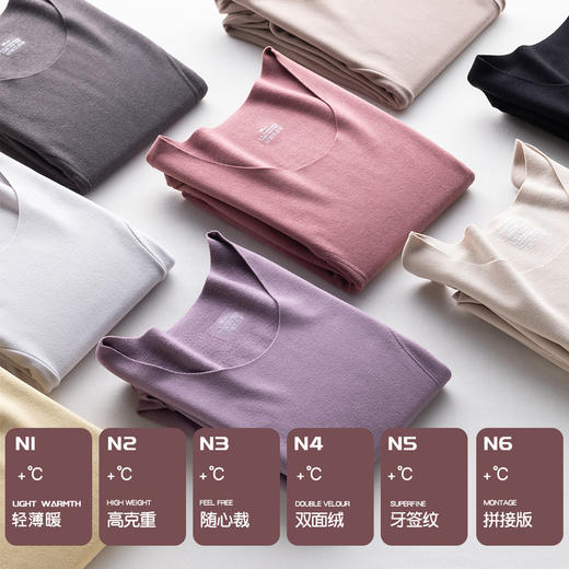 ³清仓39.8元两件 只有上衣【羊绒蛋白保暖衣】修身款 喜欢宽松请拍大一码随型裁打底衣 双面磨毛 单拍一件不发货 XN03-CRMM-FH 商品图6