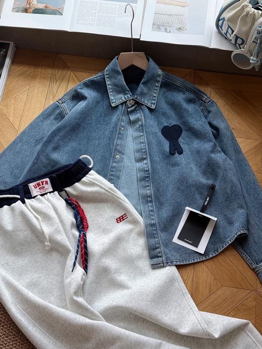 Am*i 品牌原单水洗钩针编织大爱心牛仔外套 商品图11