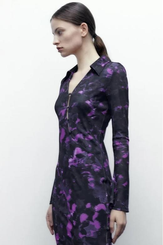 URBAN REVIVO 新中式印花旗袍连衣裙 19000 商品图1