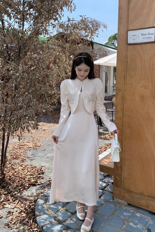 Le Malene 新中式盘扣流苏吊带披肩套装 19042 商品图2