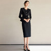 IWY/经典黑色小香风西装套裙女时尚酒店经理接待工作服两件套裙WCS128 商品缩略图2