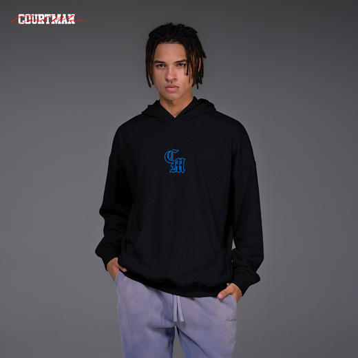 COURTMAN野球帝哥特CM刺绣连帽卫衣男秋季新款美式宽松百搭上衣潮 商品图2