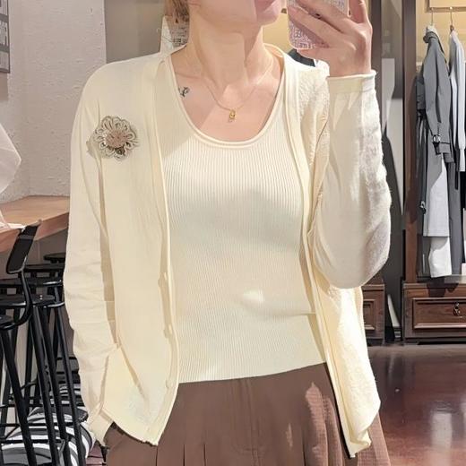 Famecoco范可儿秋冬款针织开身毛衫FAC6DE006 商品图0