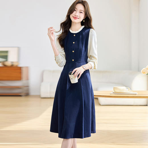 气质收腰显瘦A字长裙子，洋气漂亮连衣裙CC-ML-260 商品图0